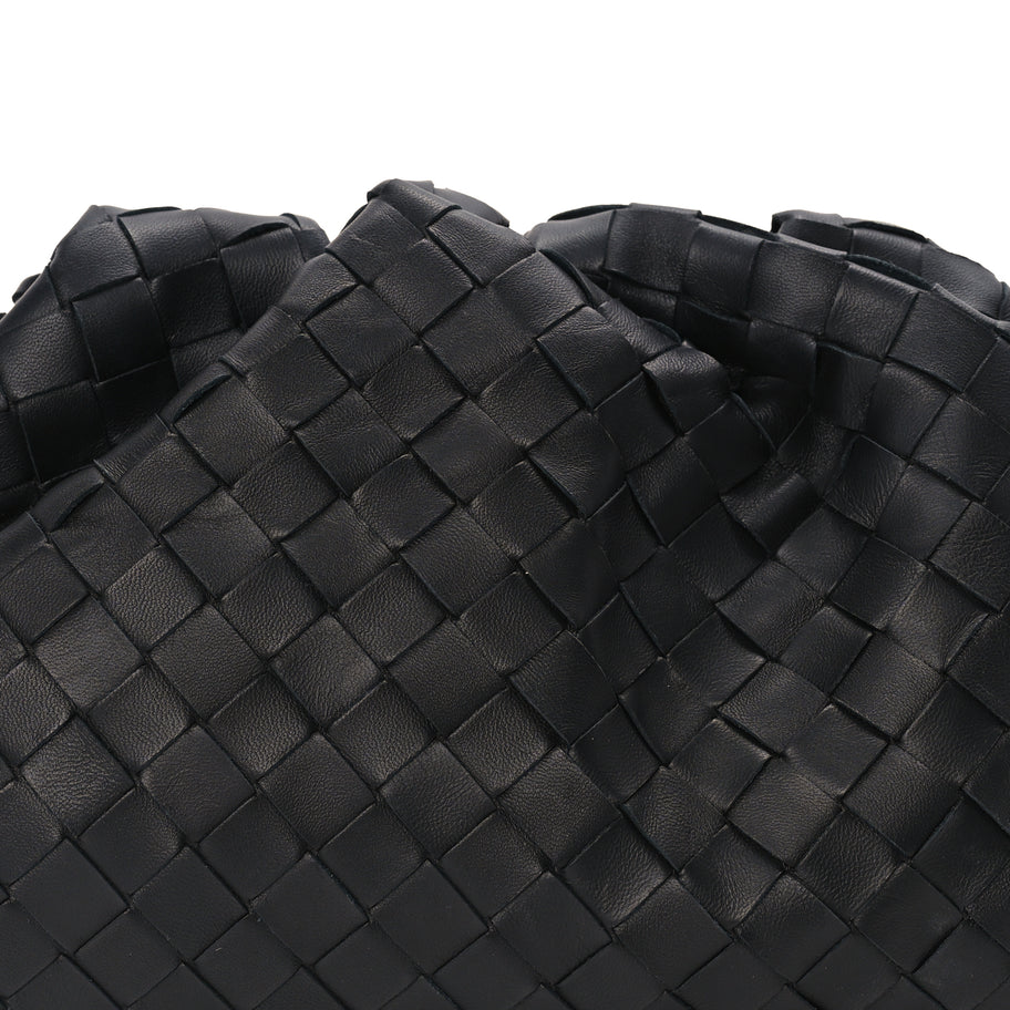 Bottega Veneta Nappa Maxi Intreccio The Pouch Oversized Clutch  Black Image 6