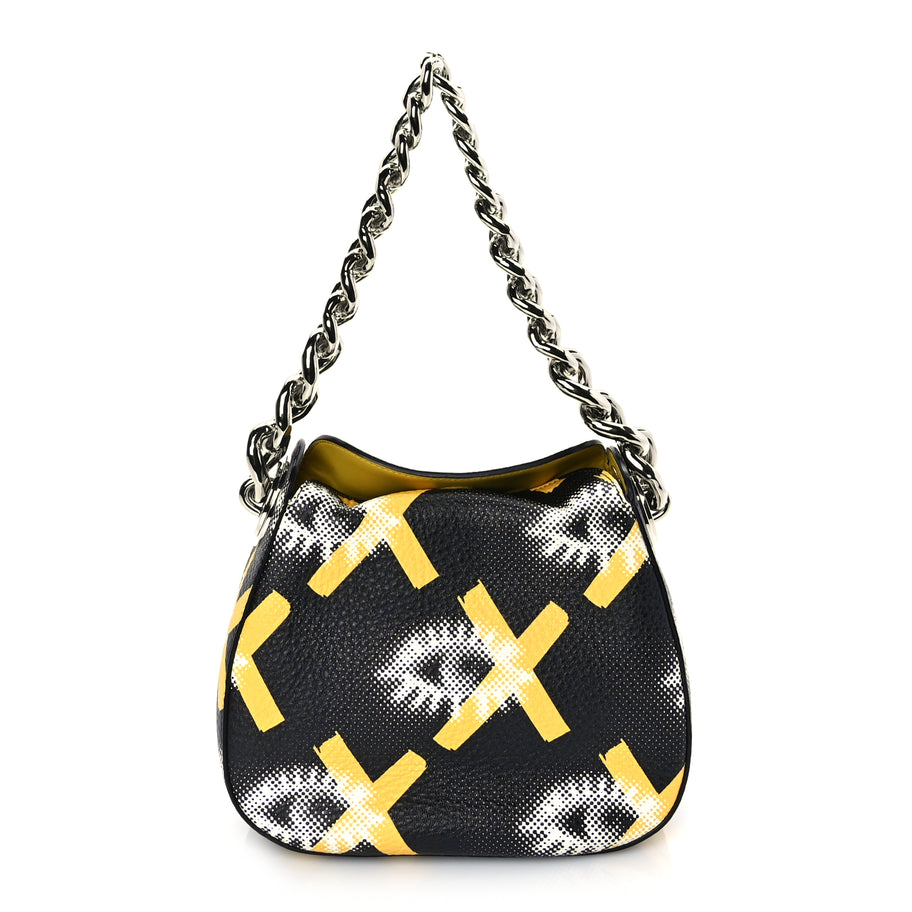 Prada Vitello Daino Eye Inside Hobo Black Image 1