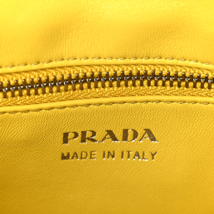Prada Vitello Daino Eye Inside Hobo Black Image 5