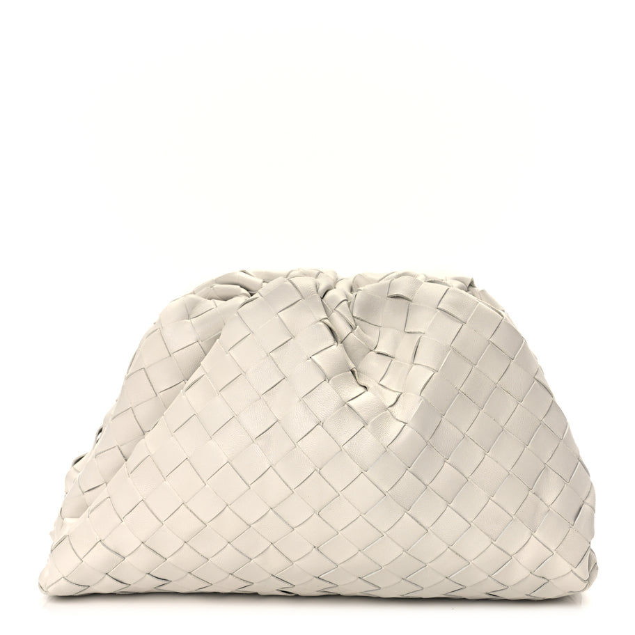 Bottega Veneta Nappa Maxi Intrecciato The Pouch Oversized Clutch Plaster Plaster Image 1