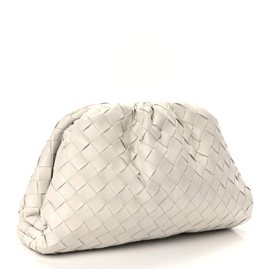 Bottega Veneta Nappa Maxi Intrecciato The Pouch Oversized Clutch Plaster Plaster Image 3
