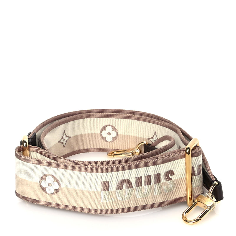  Louis Vuitton Jacquard Speedy Bandouliere 20 Shoulder Strap Beige Brown