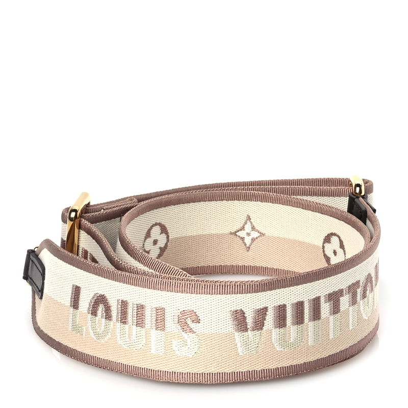  Louis Vuitton Jacquard Speedy Bandouliere 20 Shoulder Strap Beige Brown