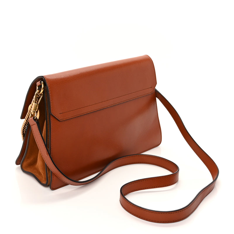  Givenchy Goatskin Suede Medium GV3 Shoulder Bag  Chestnut