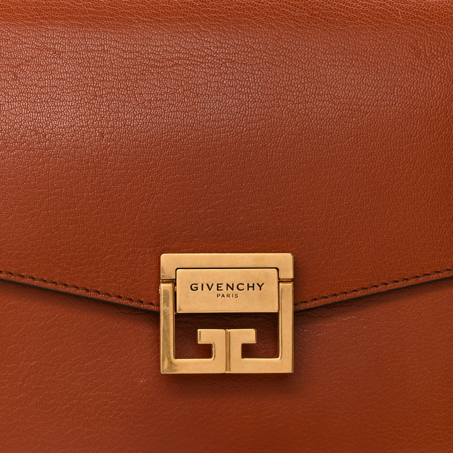 Givenchy Goatskin Suede Medium GV3 Shoulder Bag  Chestnut Image 6