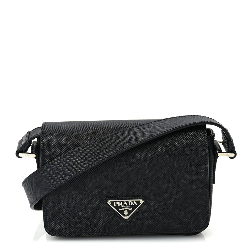  Prada Saffiano Shoulder Bag Black