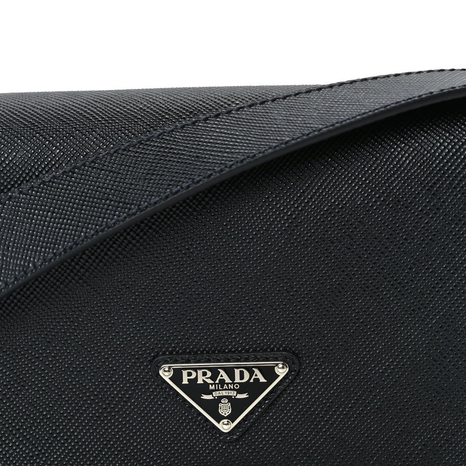 Prada Saffiano Shoulder Bag Black Image 6