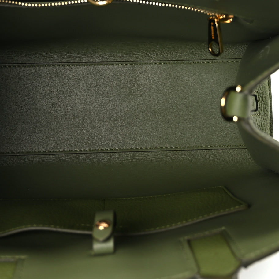 Burberry Grained Calfskin Mini Frances Tote Spruce Green Image 4