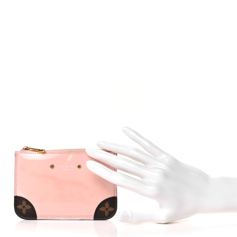  Louis Vuitton Patent Miroir Venice Key Pouch  Rose Ballerine
