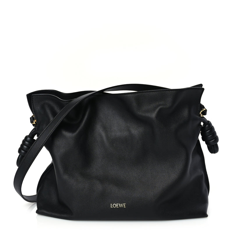  Loewe Nappa Medium Flamenco Knot Bag Black