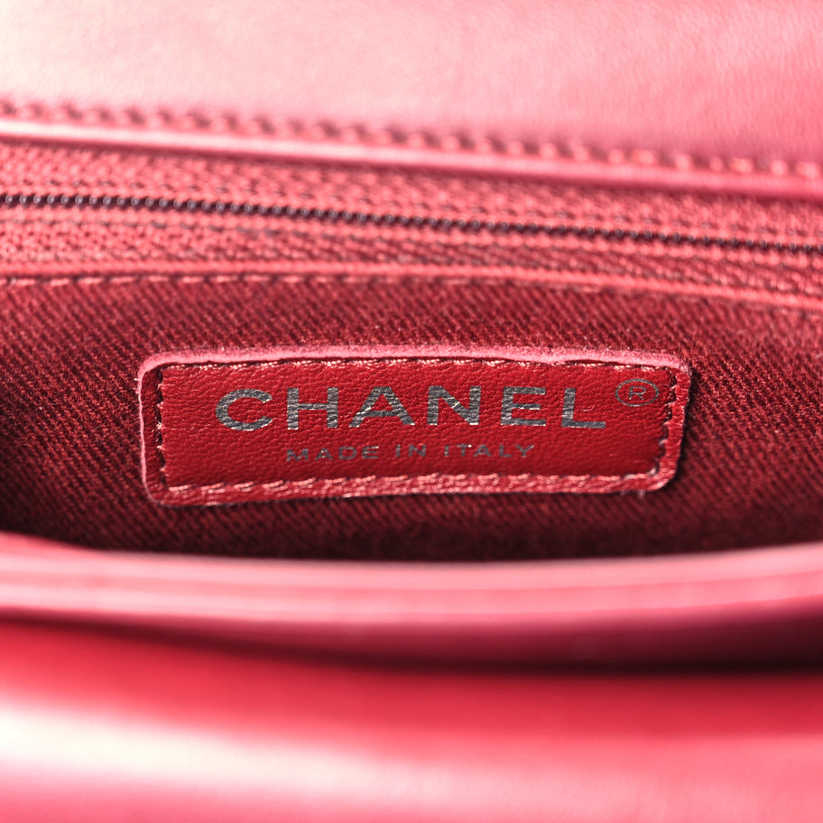 Chanel Calfskin Coco Eyelets Small Flap Bag  Red Image 5
