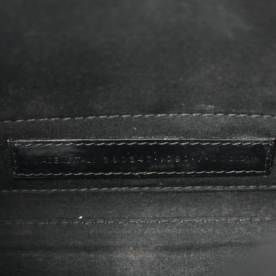 Balenciaga Cotton Canvas Calfskin Navy Cabas XS Black Image 7