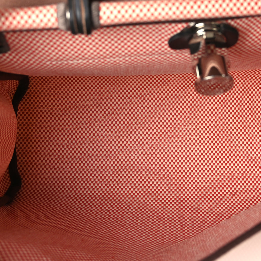 Hermes Criss Viking Vache Hunter Herbag Zip Retourne 31 PM  Ecru Sanguine Ebene Image 5