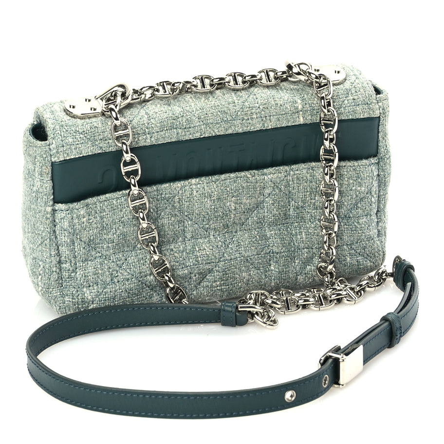 Christian Dior Tweed Macrocannage Small Caro Bag  Light Green Image 2