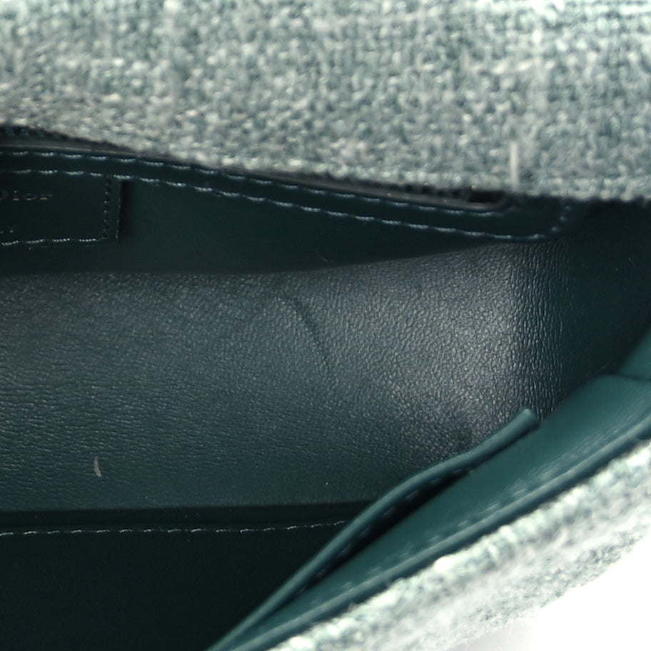 Christian Dior Tweed Macrocannage Small Caro Bag  Light Green Image 4