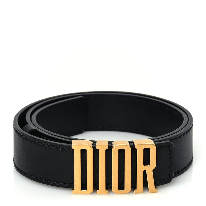  Christian Dior Calfskin D Fence Belt 75