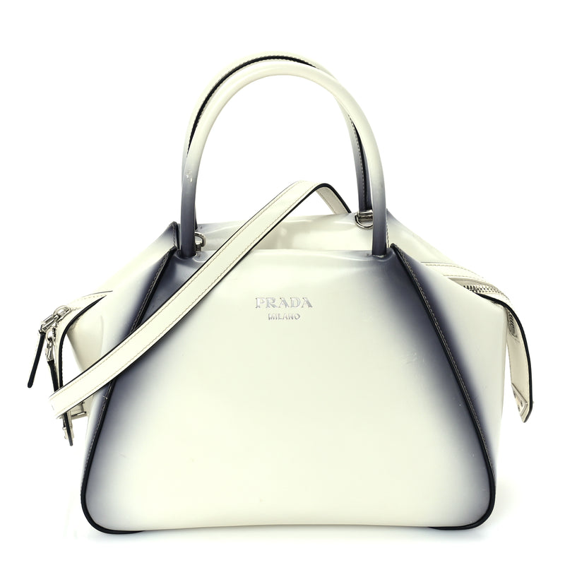  Prada Spazzolato Small Supernova Handbag White Sfumato