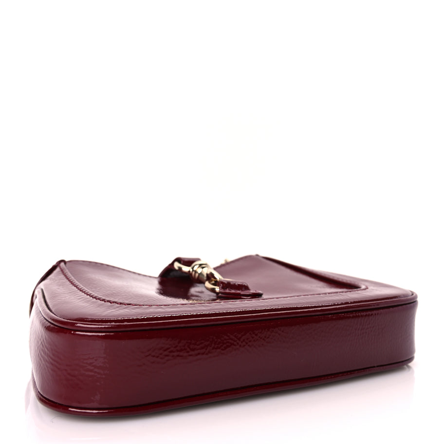 Gucci Crinkled Patent Mini Jackie Notte Bag Rosso Ancora Red Image 3