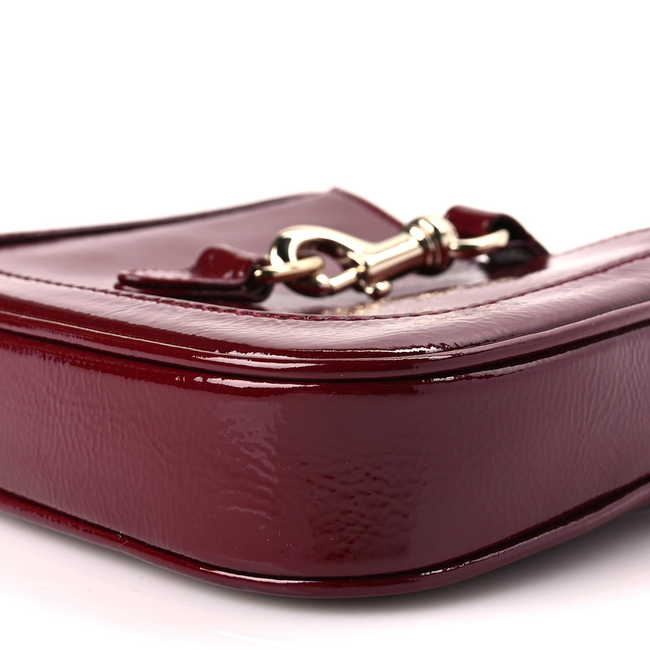 Gucci Crinkled Patent Mini Jackie Notte Bag Rosso Ancora Red Image 8