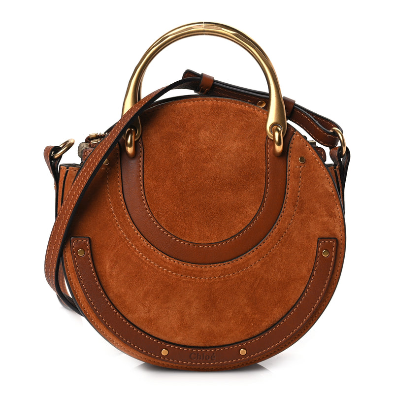  Chloe Suede Calfskin Small Pixie Bag Saffron Red