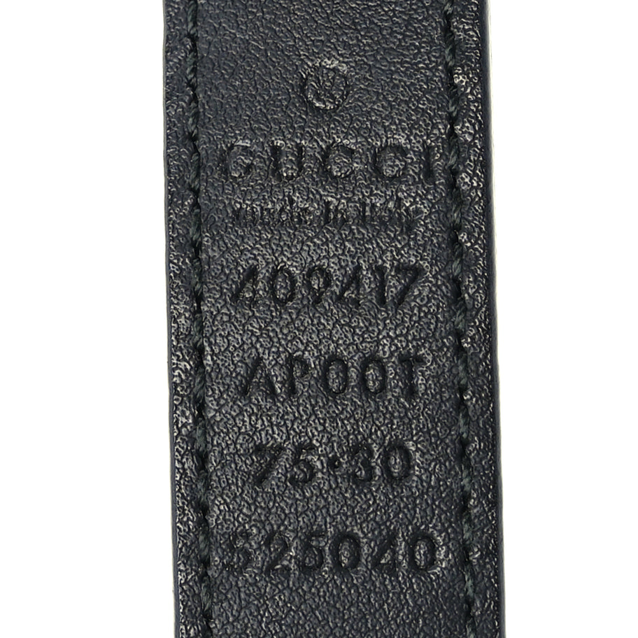 Gucci Calfskin Double G 20mm Belt 75 30  Black Image 5