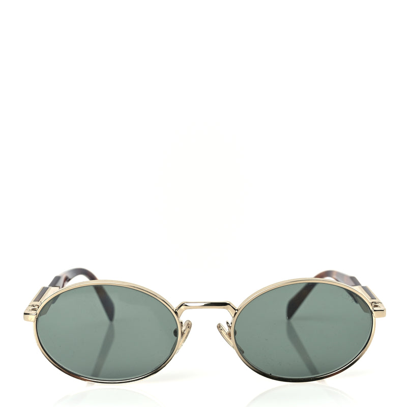  Prada Metal Logo Sunglasses SPR 65ZS Gold