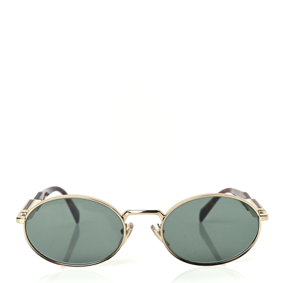 Prada Metal Logo Sunglasses SPR 65ZS Gold Image 2