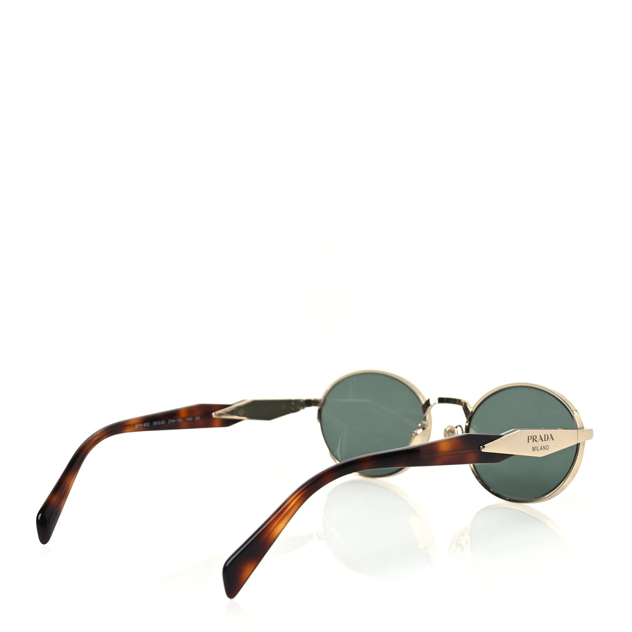 Prada Metal Logo Sunglasses SPR 65ZS Gold Image 4