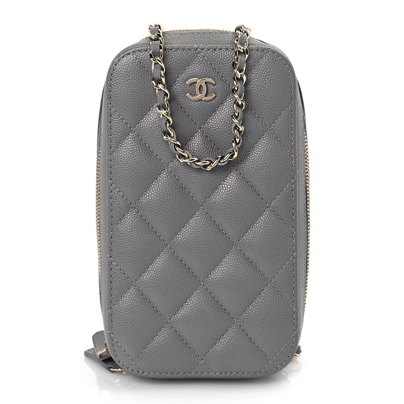  Chanel WOC & Phone Holder Crossbody Bag Black