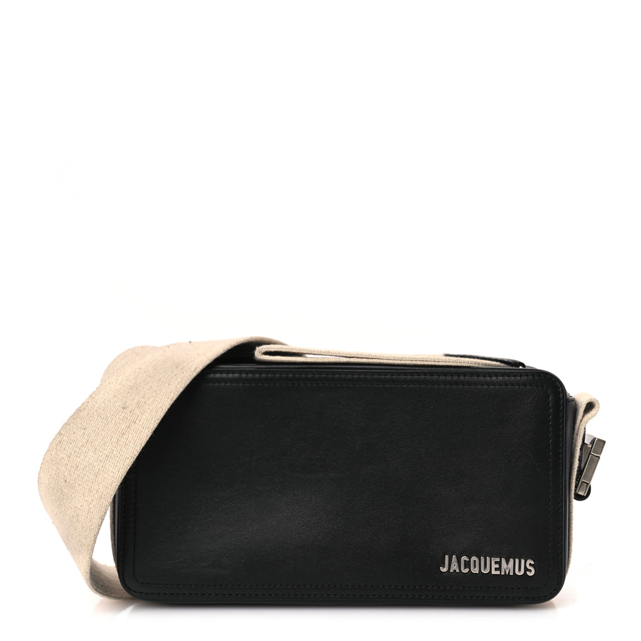 Jacquemus  Smooth Calfskin Le Cuerda Horizontal Black Image 1