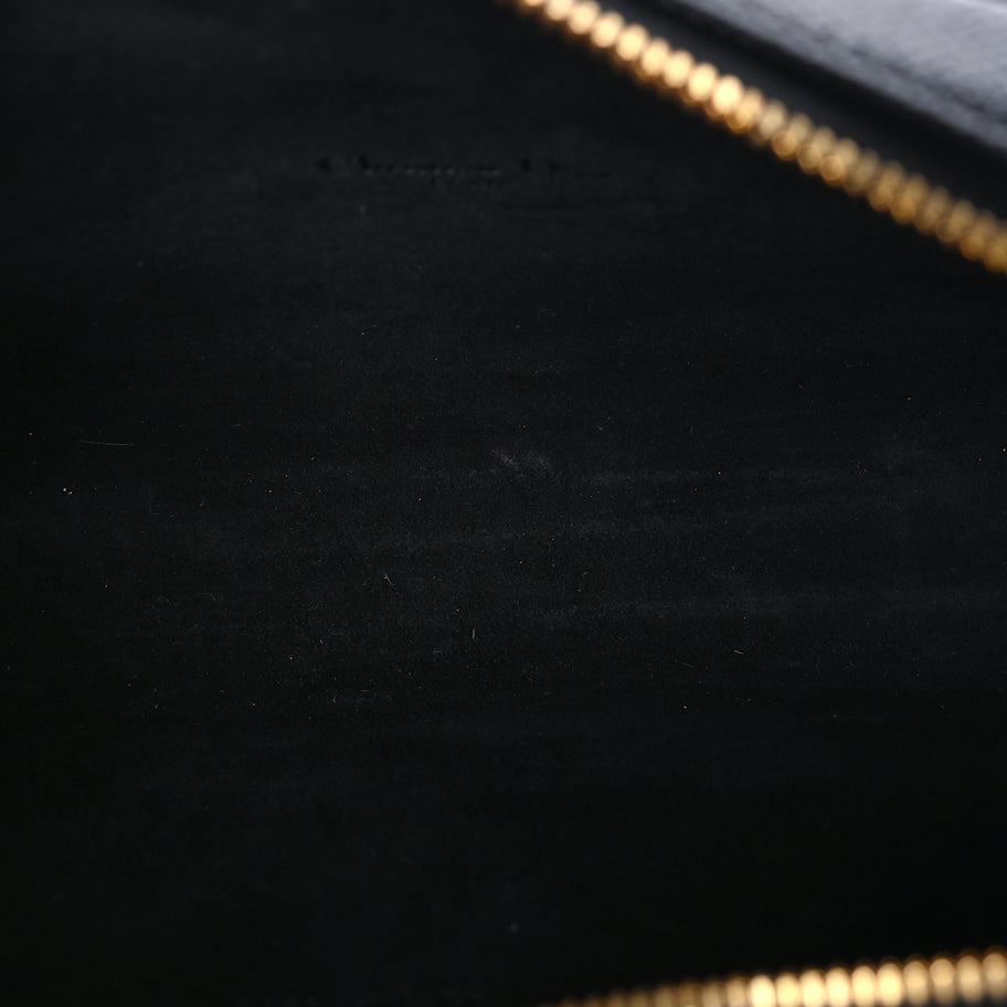Christian Dior Grained Calfskin Caro Double Pouch Black Image 4