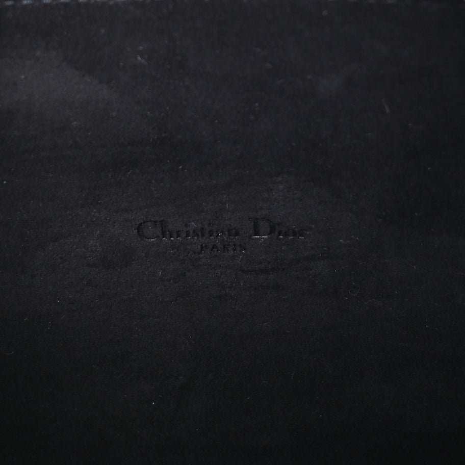 Christian Dior Grained Calfskin Caro Double Pouch Black Image 5