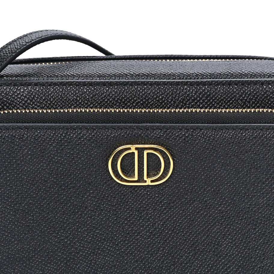 Christian Dior Grained Calfskin Caro Double Pouch Black Image 6