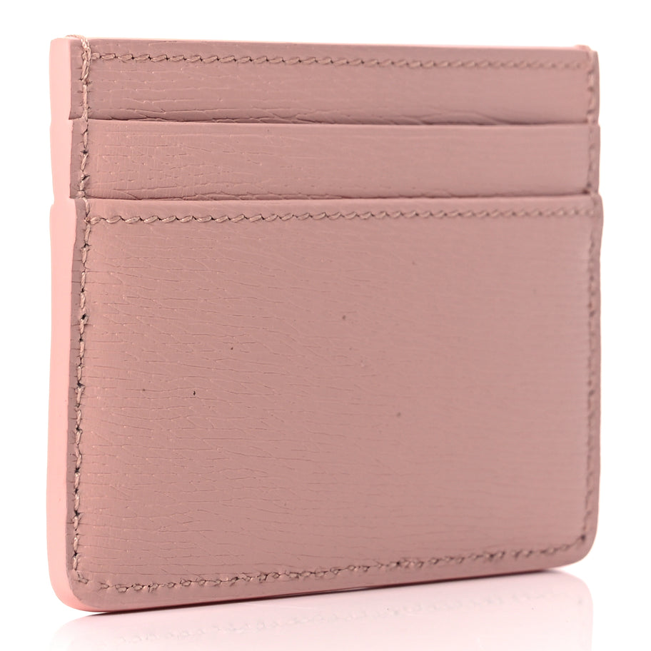 Gucci Calfskin Script Card Holder Light Pink Image 3
