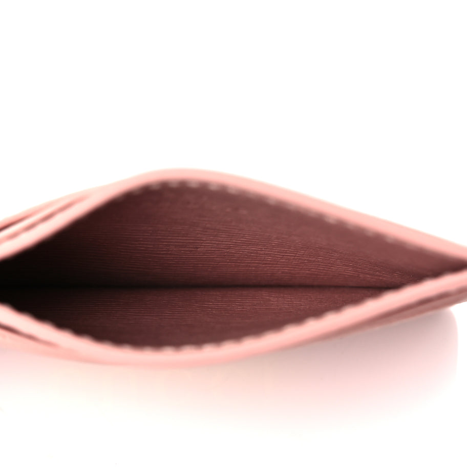 Gucci Calfskin Script Card Holder Light Pink Image 5