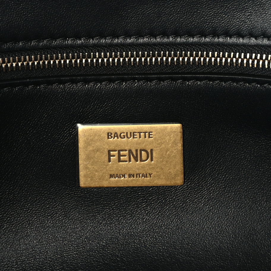 Fendi Nappa FF 1974 Embossed Baguette Black Image 4