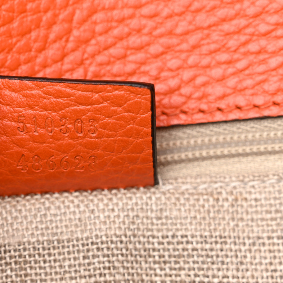 Gucci Dollar Calfskin InterLocking G Shoulder Bag Sun Orange Image 7