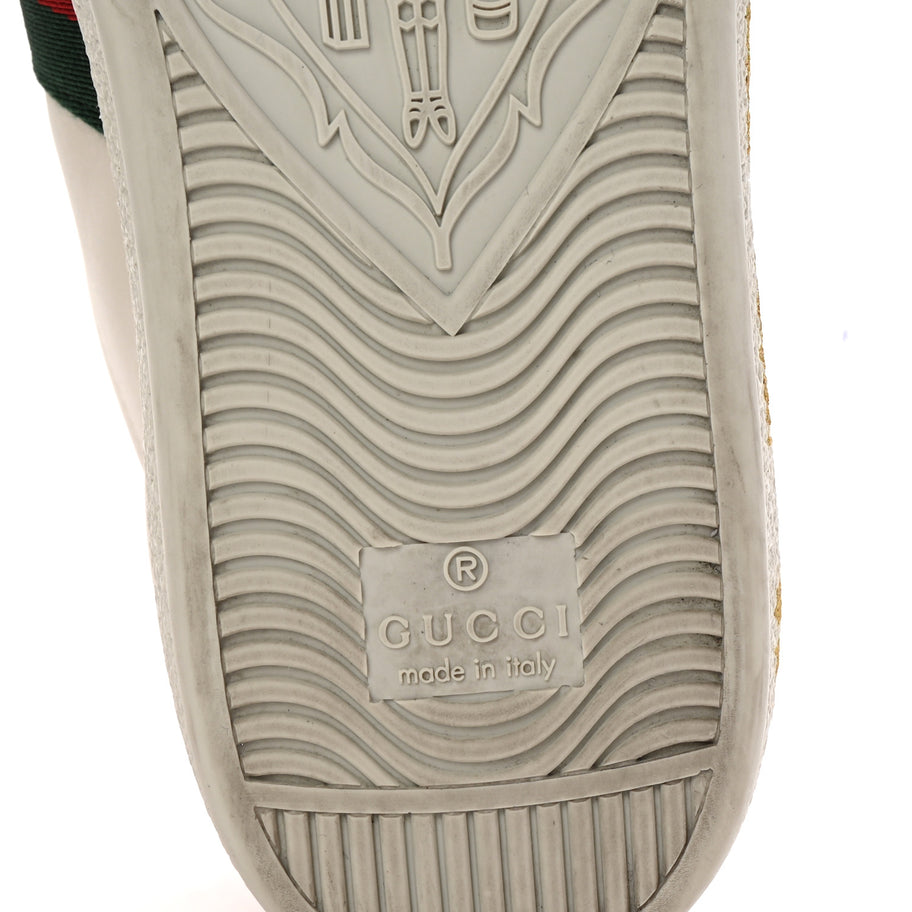 Gucci X SEGA Calfskin Ayers Web Guccy Womens Ace Sneakers 37 White Image 7