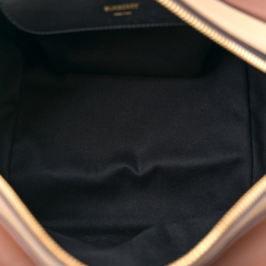 Burberry Smooth Calfskin Paneled Medium Cube Bowling Bag Black Image 5