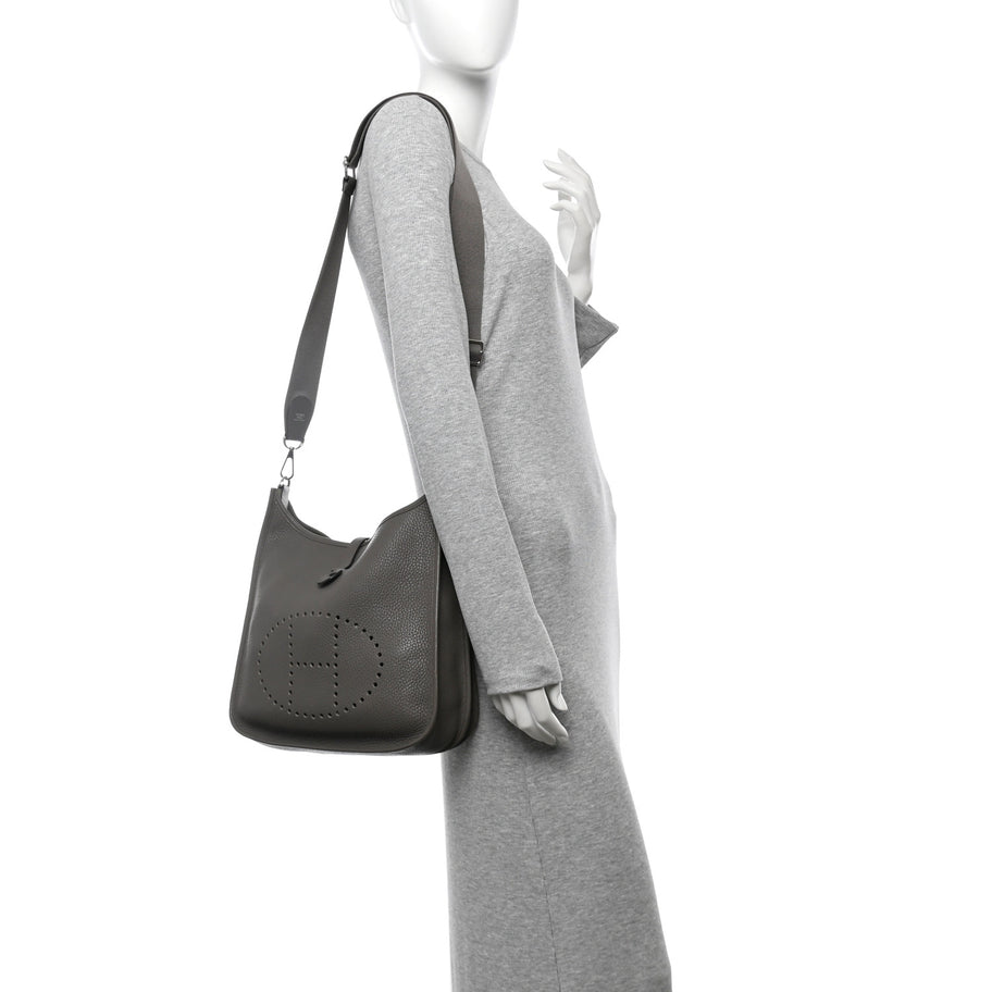 Hermes Taurillon Clemence Evelyne III PM Etain Image 2