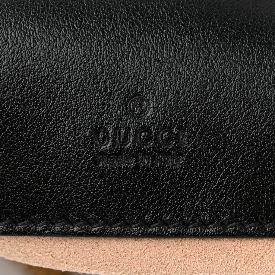 Gucci Calfskin Matelasse Mini GG Marmont 2.0 Bucket Bag Black Image 6