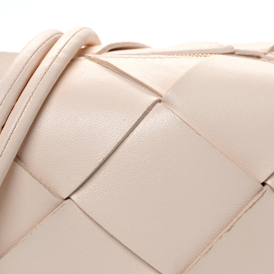 Bottega Veneta Lambskin Maxi Intrecciato Mini Cassette Camera Bag Macaroon Image 7