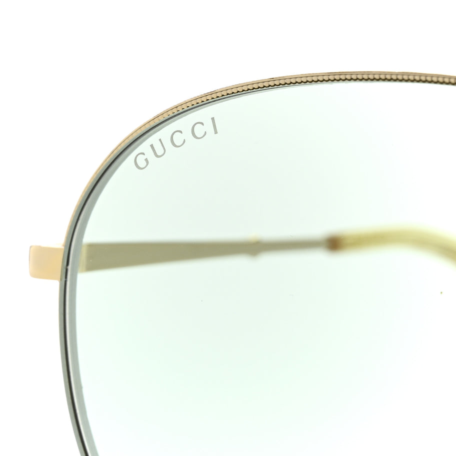 Gucci Metal Aviator Sunglasses GG0356S Gold Image 7