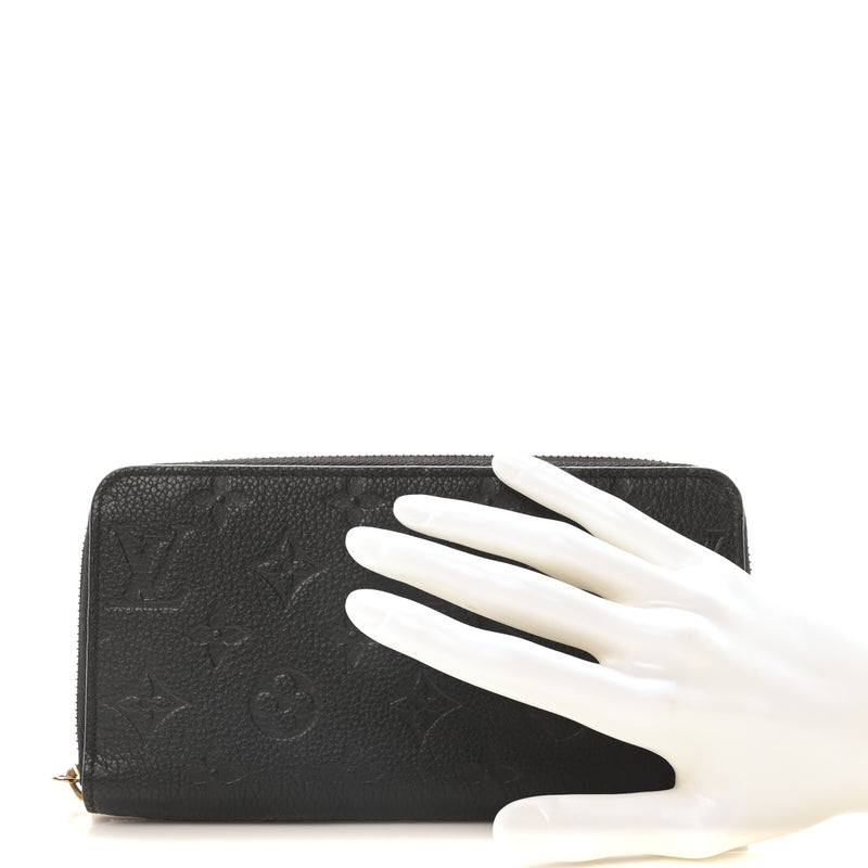  Louis Vuitton Empreinte Zippy Wallet Black