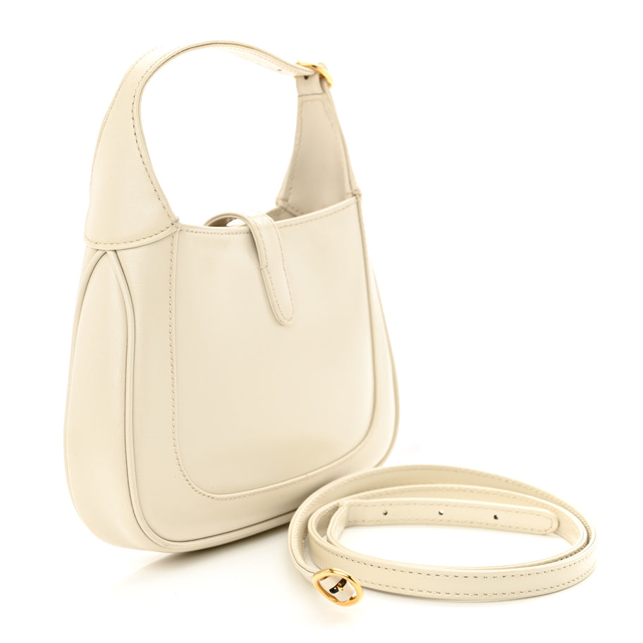Gucci Boarded Dyana Lux Calfskin Mini Jackie 1961 Hobo Mystic White Image 3
