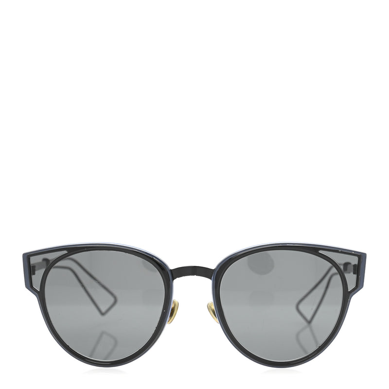  Christian Dior Sculpt Cat Eye Sunglasses Black Blue