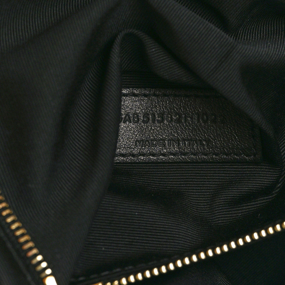 Saint Laurent Silk Carre Rive Gauche Print Patchwork Monogram Medium Jamie Multicolor White Image 7