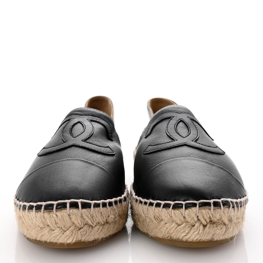 Chanel Lambskin CC Espadrilles 39 Black Image 3