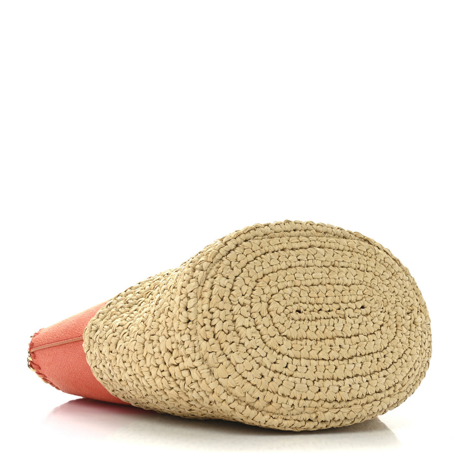 Stella McCartney Raffia Falabella Medium Tote Bright Orange Image 4