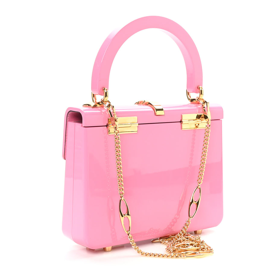 Gucci Plexiglass Mini Sylvie 1969 Top Handle Bag Pink Image 3